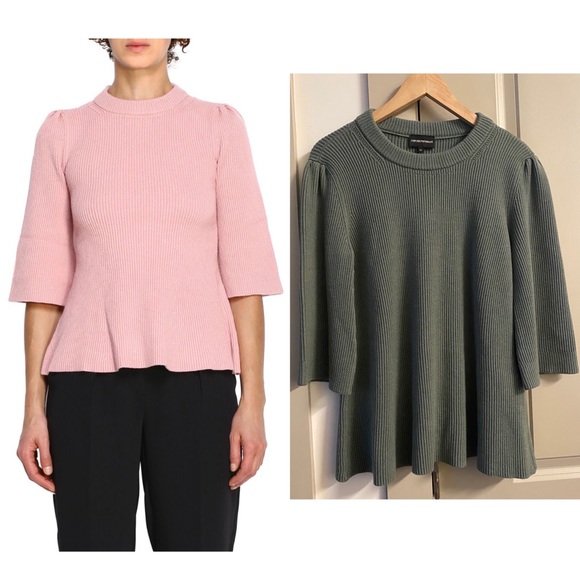 Emporio Armani Sweaters - Emporio Armani Green Bell Sleeve Sweater Sz 50/XL